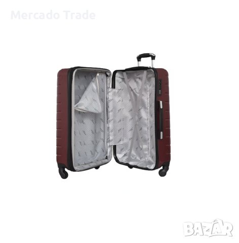 Комплект Mercado Trade, 4бр. луксозни куфари, 2052-4, ABS, Вишна, снимка 5 - Куфари - 40477600