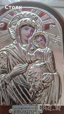 Икони с месингов обков на Исус и Дева Мария. , снимка 5 - Други ценни предмети - 26385579
