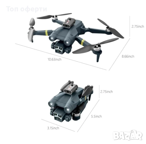 Сгъваем Дрон KLG M3 MAX – Двойна HD Камера 4K, Избягване на Препятствия, 35 Мин. Полет, 120° Широкоъ, снимка 6 - Камери - 52671291