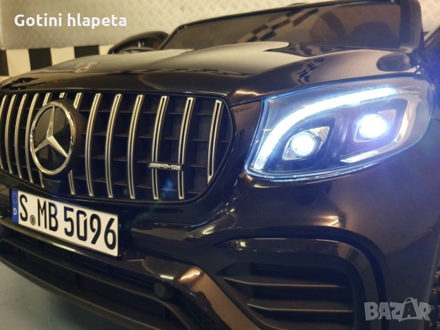 Двуместен акумулаторен джип Mercedes GLC63 (лицензиран), MP4 видео дисплей, 4x4, снимка 13 - Детски велосипеди, триколки и коли - 26947744