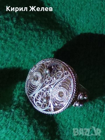 19 ВЕК ФИЛИГРАНЕН СРЕБЪРЕН ПРЪСТЕН МАЙСТОРСКА РЪЧНА ИЗРАБОТКА УНИКАТ ВИСОКА ПРОБА СРЕБРО 98588, снимка 18 - Антикварни и старинни предмети - 33737027