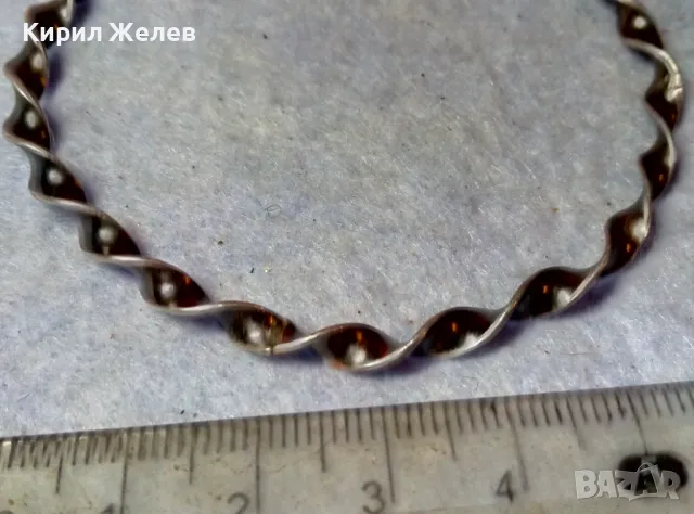 СТАРИННА СРЕБЪРНА ГРИВНА МНОГО ВИСОКА ПРОБА СРЕБРО ПАТИНА РЕТРО ПЛЕТКА РЪЧНА МАЙСТОРСКА РАБОТА 47972, снимка 7 - Антикварни и старинни предмети - 48485596