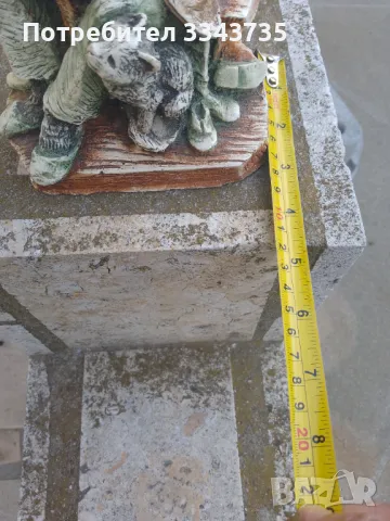 Красива масивна статуетка Обущаря със котката CAPODIMONTE., снимка 4 - Статуетки - 49565520