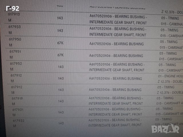 A6170520106**NEU** MERCEDES-BENZ**ЛАГЕР ЗА МЕЖДИНЕН ВАЛ ( ПРЕДЕН )**, снимка 6 - Части - 38497473