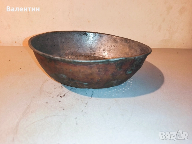 Старо бакърено сито 13, снимка 3 - Антикварни и старинни предмети - 52524577