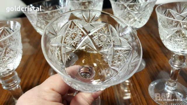 кристални чаши, снимка 5 - Антикварни и старинни предмети - 33617261