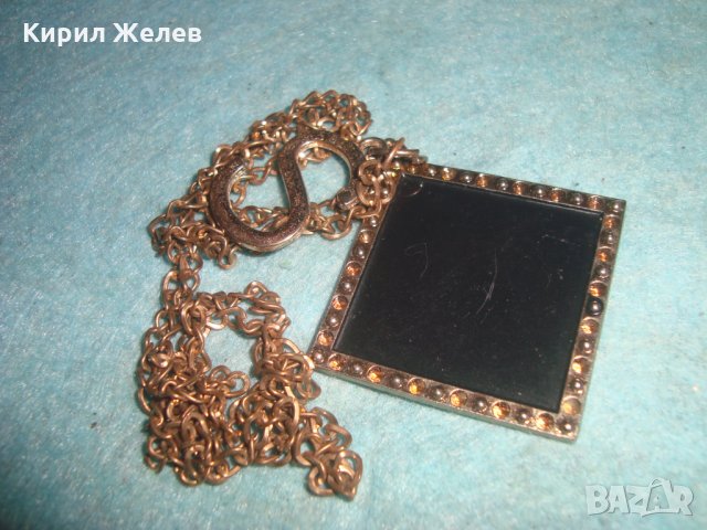 ИНТЕРЕСЕН ЗЛАТИСТ МОДЕН МЕДАЛЬОН с БУКВА и СИНДЖИРЧЕ ВЕРИЖКА 73971, снимка 7 - Колиета, медальони, синджири - 35364084