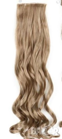 Изкуствена натурално руса вълниста коса, снимка 2 - Аксесоари за коса - 43439657
