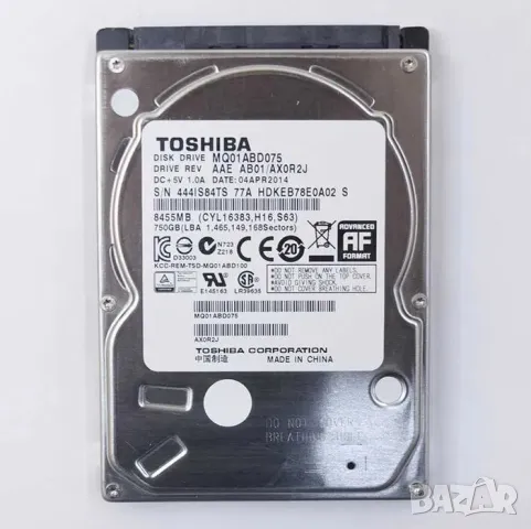Твърд диск за лаптоп - SATA 750GB.-100% , снимка 1