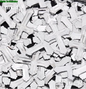 50 бр кръст кръста кръстчета фолио за декорация крафт картички ръчна изработка свещи кръщене и др, снимка 2 - Други - 38235759