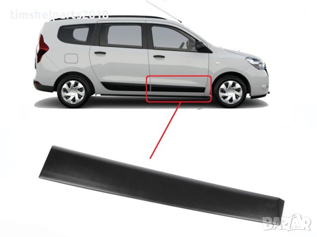 Покривна защитна лайсна, предна лява или дясна врата за Dacia LODGY, снимка 2 - Части - 40292779
