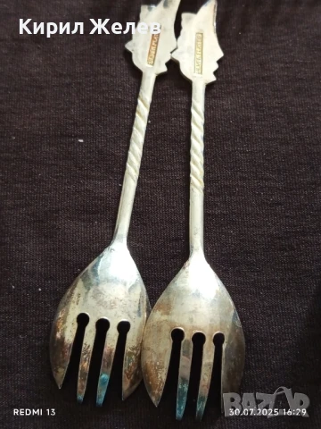 ПОСРЕБРЕНИ ВИЛИЧКИ за ДЕСЕРТ КИПЪР СТАРИ РЕДКИ ЗА КОЛЕКЦИЯ 35367, снимка 7 - Други ценни предмети - 51193799