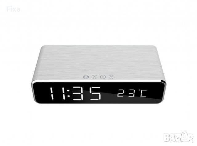 Дигитален Алармен Часовник с Функция Безжично Зареждане (MaxXter), снимка 3 - Друга електроника - 39559952