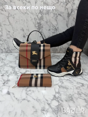Burberry Дамски Комплект Маратонки Чанта И Портмоне Бърбъри - Налични Различни Цветове Код SK319, снимка 3 - Портфейли, портмонета - 52598712