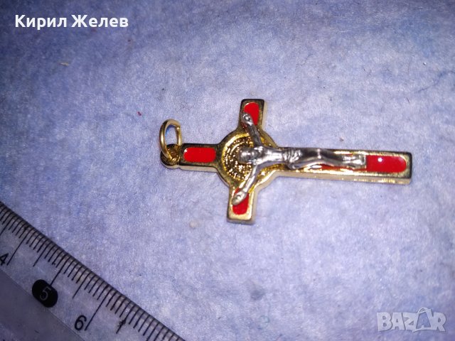 РИМОКАТОЛИЧЕСКО НАГРЪДНО РАЗПЯТИЕ КРЪСТ ЕМАЙЛИРАН БЛАГОРОДНА СТОМАНА РЯДЪК 31206, снимка 10 - Колиета, медальони, синджири - 39856811