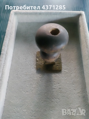 печат за хляб/просфорен/стар(бронзов) с дървена дръжка, снимка 4 - Форми - 51724944