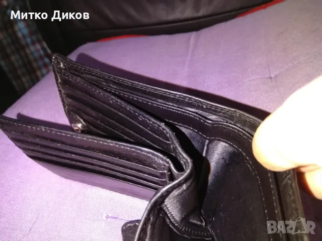 Марков портфейл Lasocki естествена кожа 120х90мм, снимка 9 - Портфейли, портмонета - 48346996