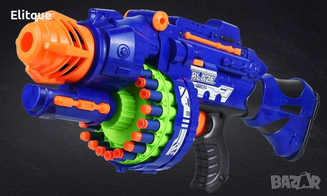 Детски голям ръчен полуавтоматичен пистолет с меки куршуми, снимка 7 - Други - 52865926