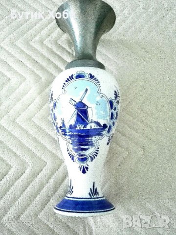 Рядка колекционерска холандска ваза Делфт