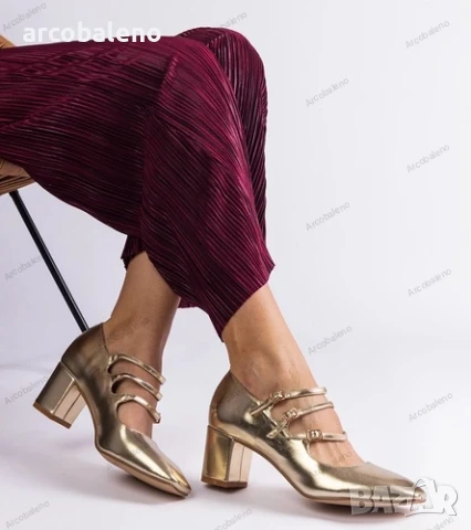 Дамски обувки на висок ток с декоративни катарами Izida, 3цвята , снимка 7 - Дамски елегантни обувки - 50500438