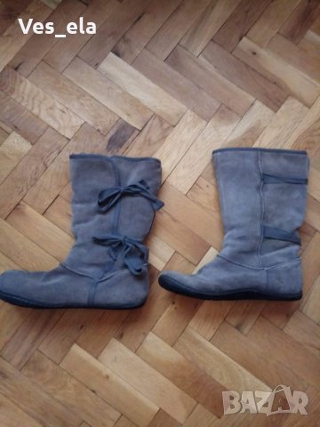 Hush Puppies сиви велурени топли ботуши  размер 39, снимка 8 - Дамски ботуши - 27239089