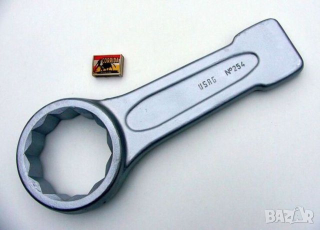 Оригинален Ударен Гаечен Ключ ЗВЕЗДА 120 мм USAG с пета наковалня за чук Инструменти Ключове БАРТЕР, снимка 2 - Ключове - 42964421