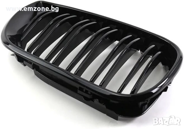 Решетки Бъбреци за БМВ BMW 3 серия E46 2001-2006 Черен Гланц Двойни, снимка 3 - Аксесоари и консумативи - 50559307