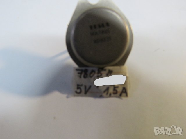  Стабилизатор на напрежение 7805 - 5 волта (метален корпус ) TESLA - 5 волта на 1,5 ампера , снимка 1 - Друга електроника - 28410800