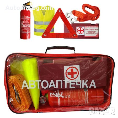 Авариен автокомплект Automat, Буксирно въже 2т, Автоаптечка, 0312