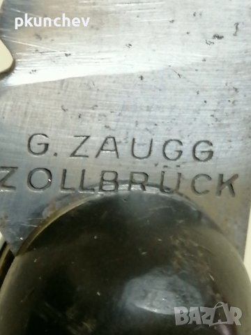 Сгъваем нож от ножаря G. Zaugg Zollbrück BERN ШВЕЙЦАРИЯ, снимка 7 - Ножове - 43253966