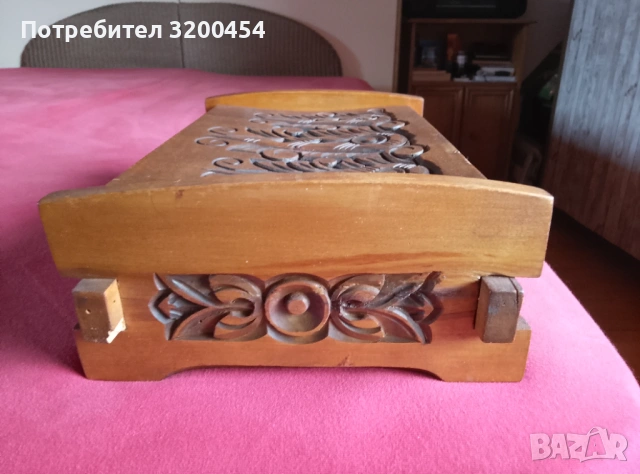 Продавам старинна декоративна дърворезби вана кутия за бижута , снимка 4 - Антикварни и старинни предмети - 53133788