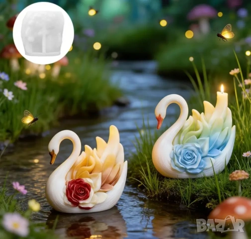 Молд лебед с роза