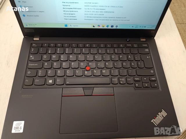 Лаптоп Lenovo ThinkPad X13 Gen 1 i5-10310U 16GB 512GB , снимка 3 - Лаптопи за работа - 52465758