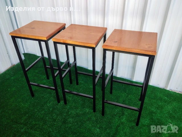 столове с дърво и желязо по поръчка , снимка 4 - Столове - 51102765