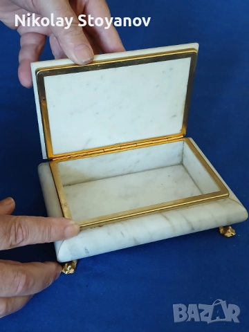 Мраморна кутийка, снимка 2 - Антикварни и старинни предмети - 51796218