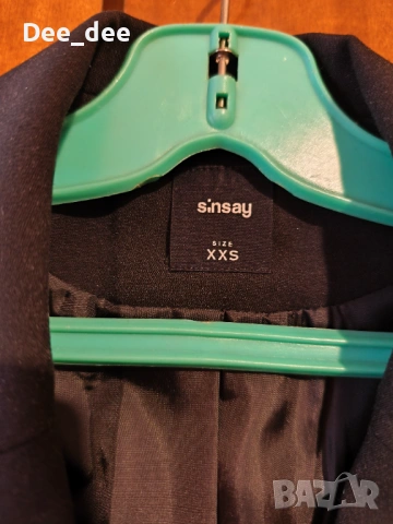 Дамско черно сако/блейзър Sinsay, р-р XXS, снимка 7 - Сака - 53483195