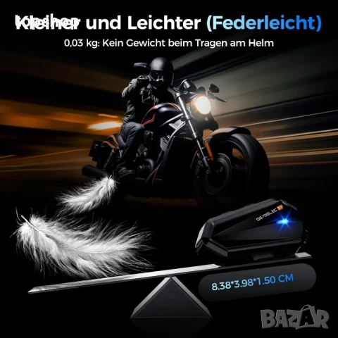 НОВИ слушалки за каска gearelec F1 5.3 блутут (Без интерком функция), снимка 3 - Аксесоари и консумативи - 50555687