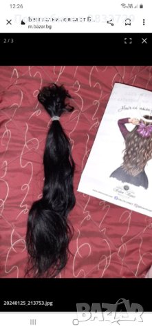 Естествена коса на кичури с кератин 60 см., снимка 3 - Аксесоари за коса - 43886612
