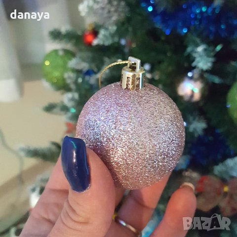 2553 Комплект коледни топки играчки за елха, Ф5, 6 броя, снимка 3 - Декорация за дома - 35024876