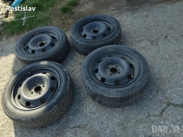 железни джанти със зимни гуми за пежо 207, снимка 6 - Гуми и джанти - 49586358