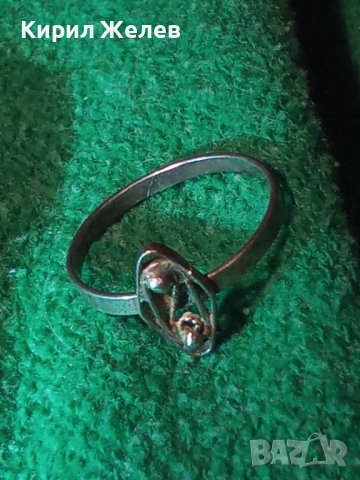 СТАРИНЕН ФИЛИГРАНЕН СРЕБЪРЕН ПРЪСТЕН 19462, снимка 9 - Антикварни и старинни предмети - 31557439