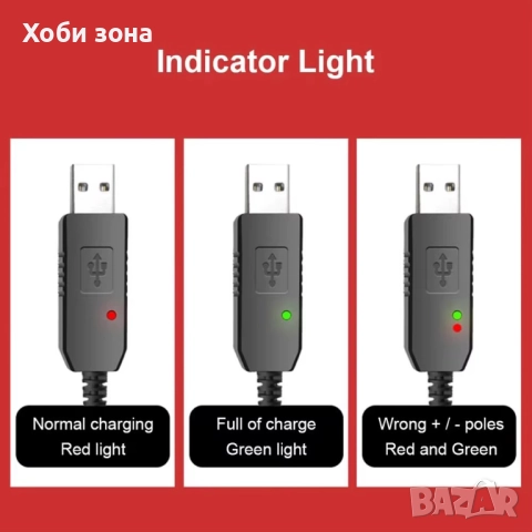 Универсално USB зарядно за Baofeng радиостанции, снимка 5 - Друга електроника - 51987262