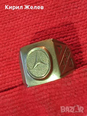 СТАР БРОНЗОВ РЕТРО ПРЪСТЕН с ЕМБЛЕМА на МЕРЦЕДЕС и ПЕЧАТИ 14К и 585 - За КОЛЕКЦИЯ 39836, снимка 14 - Антикварни и старинни предмети - 46496438