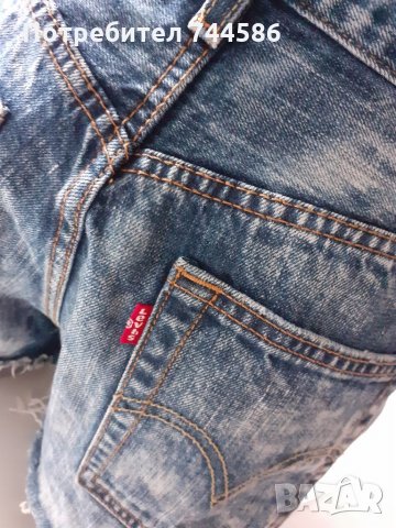 Дамски дънкови къси панталони Levi's, снимка 5 - Къси панталони и бермуди - 33044946