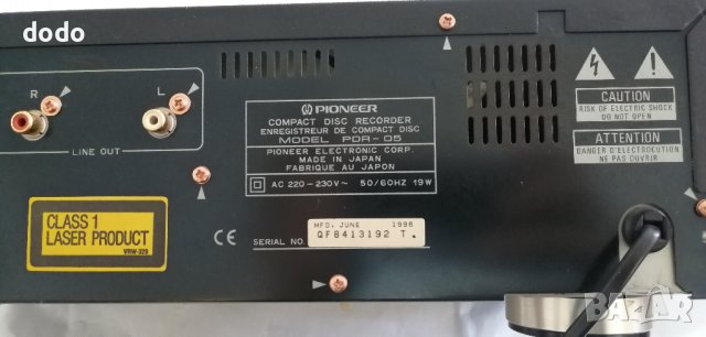 Pioneer pdr05 Cd recorder player cr333 eq, снимка 3 - CD дискове - 43017022
