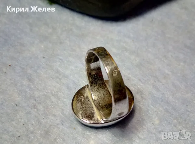 АВТОРСКИ СКЪПОЦЕНЕН СРЕБЪРЕН ПРЪСТЕН СРЕБРО 800 с ШЛИФОВАН ЗЕЛЕН ОНИКС и ЩЕМПЕЛ на ЮВЕЛИРА 47966, снимка 10 - Пръстени - 49886730