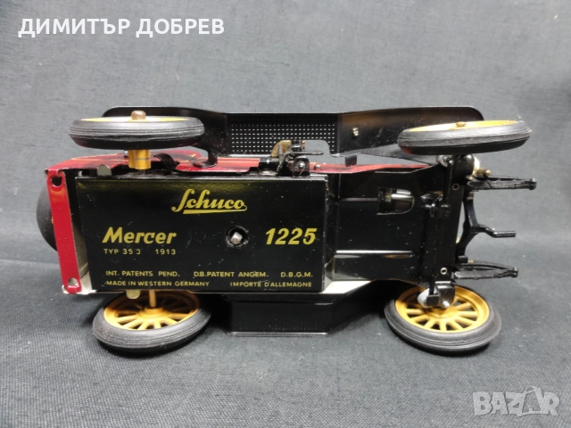 СТАРА РЕТРО ЛАМАРИНЕНА КОЛА ИГРАЧКА MERCER 1913 SCHUCO GERMANY, снимка 7 - Колекции - 52200299