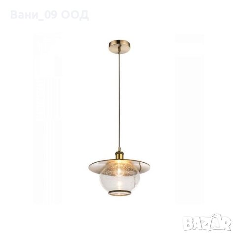 Таванна лампа от метал и стъкло