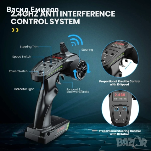 Офроуд RS кола с дистанционно управление , снимка 8 - Коли, камиони, мотори, писти - 52455745