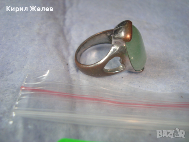 СТАР МЕДЕН СКЪПОЦЕНЕН АРТ НУВО ПРЪСТЕН с ТУРМАЛИН 21660, снимка 6 - Пръстени - 36417947